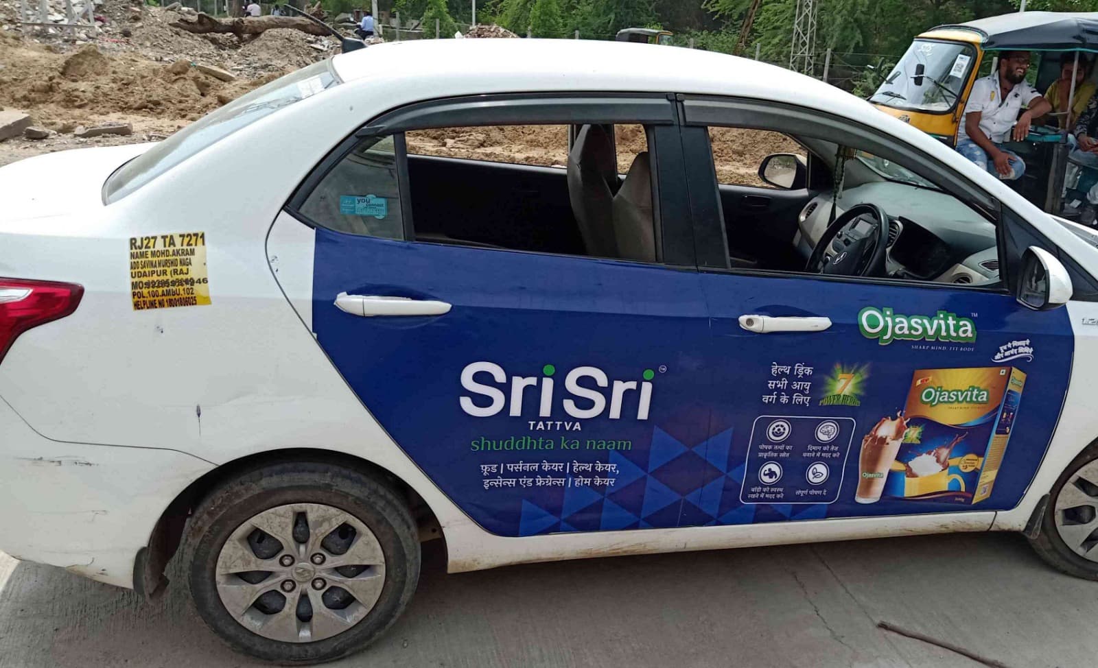 Cab branding OOH advertising example 4