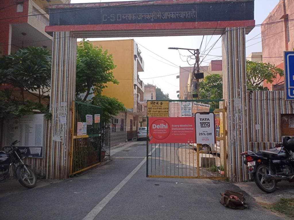 Society gate branding with brand standee